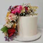 Colour Burst Floral Design Cake