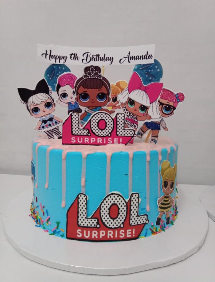 Lol Dolls Cartoon Cake