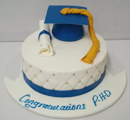 Graduation Themed Fondant Cake – Celebrate Academic Success in Style