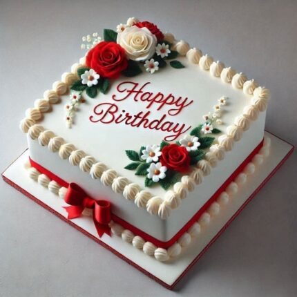 Premium Happy Birthday Fondant Cake
